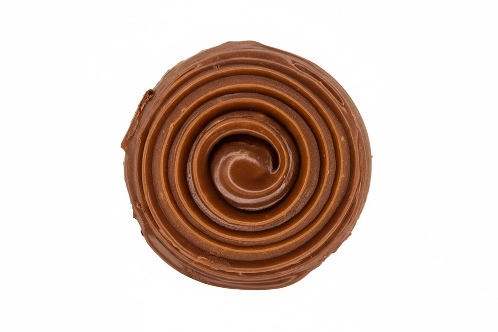 Milk Chocolate with Milk Chocolate Drizzle, Peanut/Salt-Filled Single Piece